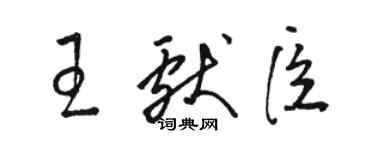 駱恆光王獻臣草書個性簽名怎么寫