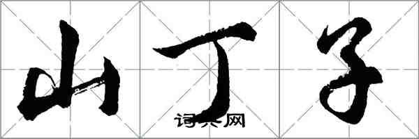 胡問遂山丁子行書怎么寫