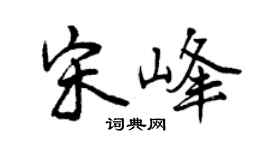 曾慶福宋峰行書個性簽名怎么寫