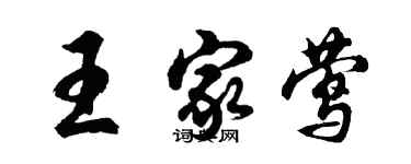 胡問遂王家鶯行書個性簽名怎么寫