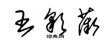 朱錫榮王彩薇草書個性簽名怎么寫