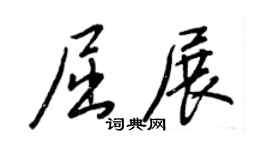 王正良屈展行書個性簽名怎么寫
