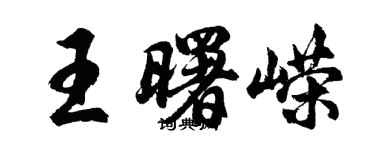 胡問遂王曙嶸行書個性簽名怎么寫