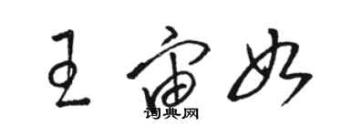 駱恆光王宙如草書個性簽名怎么寫