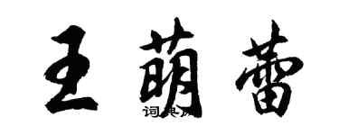 胡問遂王萌蕾行書個性簽名怎么寫