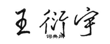 駱恆光王衍宇行書個性簽名怎么寫