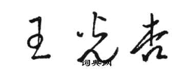 駱恆光王光杏草書個性簽名怎么寫