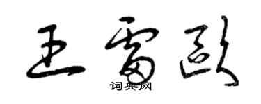 曾慶福王雷歐草書個性簽名怎么寫