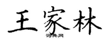 丁謙王家林楷書個性簽名怎么寫