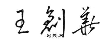 駱恆光王創華草書個性簽名怎么寫