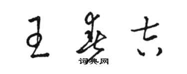 駱恆光王春吉草書個性簽名怎么寫