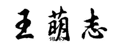 胡問遂王萌志行書個性簽名怎么寫