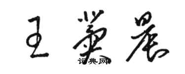 駱恆光王冀晨草書個性簽名怎么寫