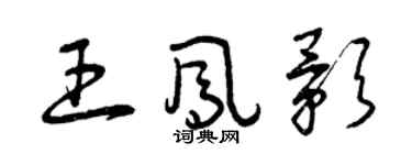 曾慶福王鳳影草書個性簽名怎么寫