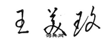 駱恆光王美玫草書個性簽名怎么寫