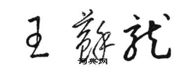 駱恆光王蘇龍草書個性簽名怎么寫