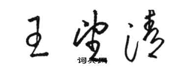 駱恆光王望清草書個性簽名怎么寫