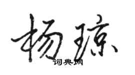 駱恆光楊瓊行書個性簽名怎么寫