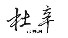 駱恆光杜辛行書個性簽名怎么寫