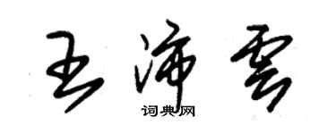 朱錫榮王沛雲草書個性簽名怎么寫