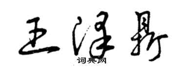 曾慶福王澤鼎草書個性簽名怎么寫