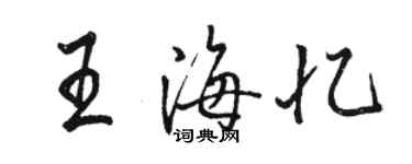 駱恆光王海憶行書個性簽名怎么寫