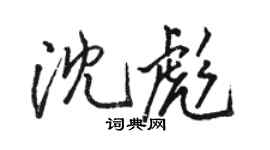 駱恆光沈彪行書個性簽名怎么寫