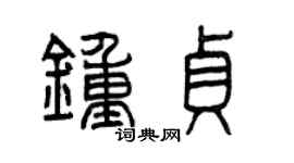 曾慶福鍾貞篆書個性簽名怎么寫