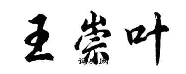 胡問遂王崇葉行書個性簽名怎么寫