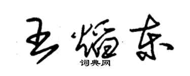 朱錫榮王焰東草書個性簽名怎么寫