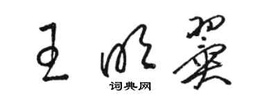 駱恆光王明翼草書個性簽名怎么寫