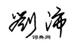 朱錫榮劉沛草書個性簽名怎么寫