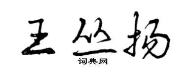 曾慶福王叢揚行書個性簽名怎么寫