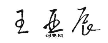 駱恆光王亞辰草書個性簽名怎么寫