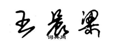 朱錫榮王晨梁草書個性簽名怎么寫