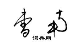 梁錦英曹南草書個性簽名怎么寫