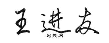 駱恆光王進友行書個性簽名怎么寫