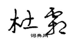 曾慶福杜霜草書個性簽名怎么寫