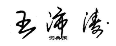 朱錫榮王沛濤草書個性簽名怎么寫