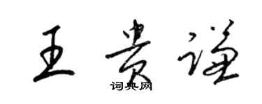 梁錦英王貴謙草書個性簽名怎么寫