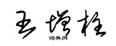 朱錫榮王增柱草書個性簽名怎么寫