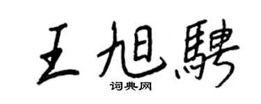 王正良王旭騁行書個性簽名怎么寫