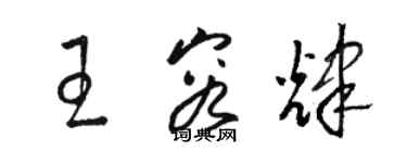 駱恆光王容輝草書個性簽名怎么寫