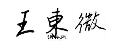 王正良王東微行書個性簽名怎么寫