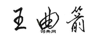 駱恆光王曲箭行書個性簽名怎么寫