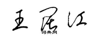梁錦英王闊江草書個性簽名怎么寫