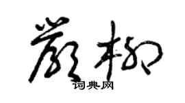 曾慶福嚴柳草書個性簽名怎么寫