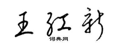 梁錦英王紅新草書個性簽名怎么寫