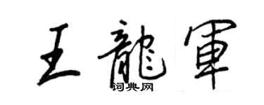 王正良王龍軍行書個性簽名怎么寫