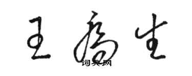 駱恆光王喬生草書個性簽名怎么寫